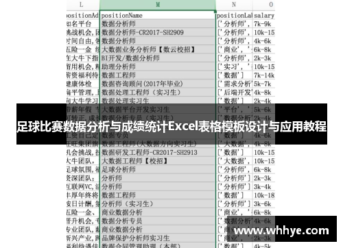 足球比赛数据分析与成绩统计Excel表格模板设计与应用教程